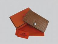 Hermes Dogon Crocdile Leather Purse Light-Coffee HL001-C