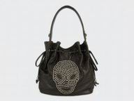 Thomas Wylde Studded Skull Small Tote Bag In Coffee T8039-1