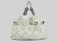 Christian Dior Calfskin HandBag Beige-White D1816-2