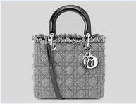 Dior Lady Dior Canvas7Leather In Grey D49785