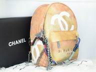 Chanel Large Graffiti Printed Canvas Backpack Khaki A362410