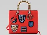 Lady Dior Lambskin With Medals Bag In Red 115041