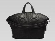 Givenchy Nightingale Medium Bag In Distressed Goatskin Black G515296