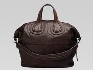 Givenchy Nightingale Medium Bag In Distressed Goatskin Coffee G515229