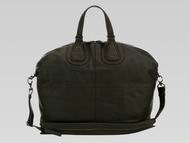 Givenchy Nightingale Large Tote Bag In Calfskin Black Green G455983