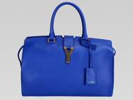 YSL Petit Cabas Chyc Y Calfskin Doctor Medium Bag Royalblue YSL502581