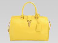 YSL Petit Cabas Chyc Y Calfskin Doctor Medium Bag Yellow YSL497940