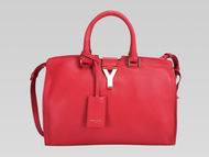 YSL Petit Cabas Chyc Y Calfskin Doctor Small Bag Lips Red YSL526256