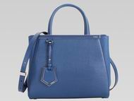 Fendi Petit 2Jours Calfskin Hand/shouldbag Blue F512998