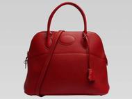 Hermes Tago Clemence Bolide Relax Handbag Wine Red H58756