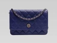 Chanel Retro CC Caviar Woc mini Flap Bag Silver Lectric Blue A58747