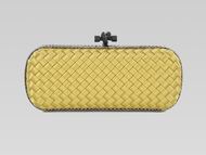 Bottega Veneta Satin Intreccio Impero Ayers Stretch Knot Yellow BV202031