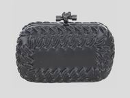Bottega Veneta Lambskin Intreccio Impero Ayers Knot Black BV113085
