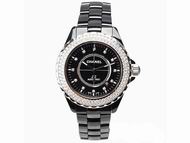 Chanel J12 Black Diamond Dial and Bezel Mens Watch H2014