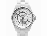Chanel White Ceramic J12 Automatic 36.5mm LadiesWatch H3837