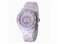 Chanel J12 White Ceramic 38mm Automatic MOP Diamond Dial Watch H2423