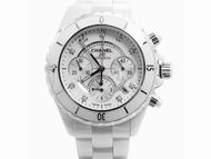 Chanel J12 Automatic Chronograph 41mm White Ceramic Watch H1628