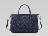 Miu Miu Matelasse Lux Nappa Leather Handbag Dark blue RN1016