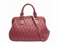Miu Miu Matelasse Lux Nappa Large Doctor Bag Rose Pink RN76765
