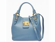 Miu Miu Madras Lambskin Handbag In Light Blue RNC887