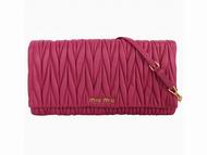 Miu Miu Matelassé Lux Nappa In Red Clutch RP0346