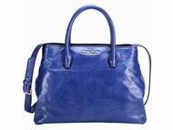 Miu Miu Vitello Shine Calfskin Handbag Blue RN1017