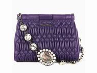 Miu Miu Matelassé Nappa Crystal Viola Clutch RT0554
