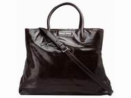 Miu Miu Vitello Shine Calfskin Handbag In Brown RN1000
