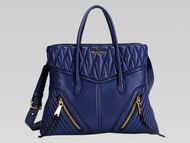 Miu Miu Nappa Biker Tote Bag In Blue RN1032BL