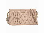 Miu Miu Matelasse nappa leather clutch Nude RP0356
