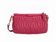Miu Miu Matelasse nappa leather clutch Rose Red RP0356RR