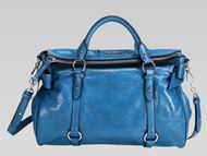 Miu Miu Vitello Lux Calfskin Large Bow Bag Bleu MU5145