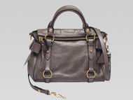 Miu Miu Vitello Lux Calfskin Bow Bag Deep Gray MU5221