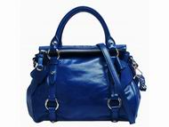 Miu Miu Vitello Lux Calfskin Bow Bag Sapphire Blue MU5635