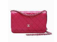 Chanel Lambskin CC Logo Woc Bag Hot-Pink Long Chain A51258