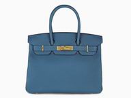Hermes Birkin 30CM Clemence Leather Deep-Blue(Golden) H1042DG