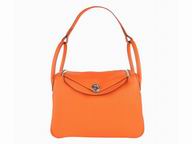 Hermes Clemence Cowhide Lindy 30 Bag Orange LD30-9J-TC-T-N