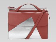 Fendi Demi Jours Patchwork ShouldBag Silver-Red 8BT246