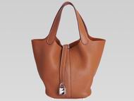 Hermes Picotin Lock 18 PM Togo Leather Bucket In Coffee H056289CK