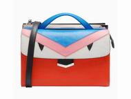 Fendi Demi Jours Patchwork Small ShouldBag BlueXRed 8BT245-2