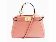 FENDI Regular Peekaboo Calfskin Mini Bag Pink 8BH225-Q4J-F0G88