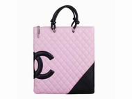 Chanel Lambskin Cambon Tote Bag Pink(Black CC) A28126P