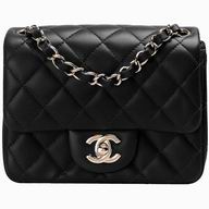 Chanel Mini Coco 2.55 Lambskin Flap Bag Black(Gold) A35222
