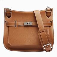 Hermes Jysiere Cowhide 31cm Shoulder Bag Coffee(Silver) H1096DCS