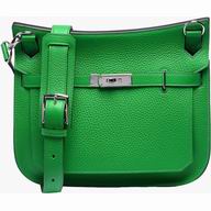 Hermes Jysiere Cowhide 28cm Bag Malachite Green H1069MGS