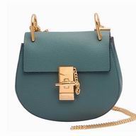 Chloe Drew Grain Golden Chain Mini Bag Stone Blue CH982804
