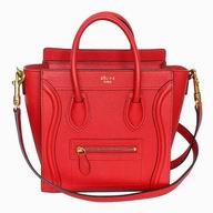 Celine Bubble Nano Shoulder Bag Deep Red CE335203