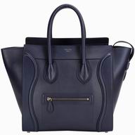 Celine Mini Luggage Calfskin Nano Bag Deep Blue CE536942