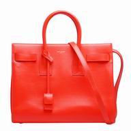 YSL Baby De Jour Y Calfskin Cabas In Orange YSL5635465