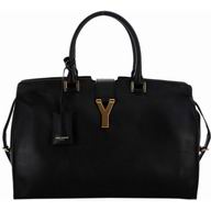 YSL Cabas CLASSIC Y Calfskin Medium Bag In Black YSL497945